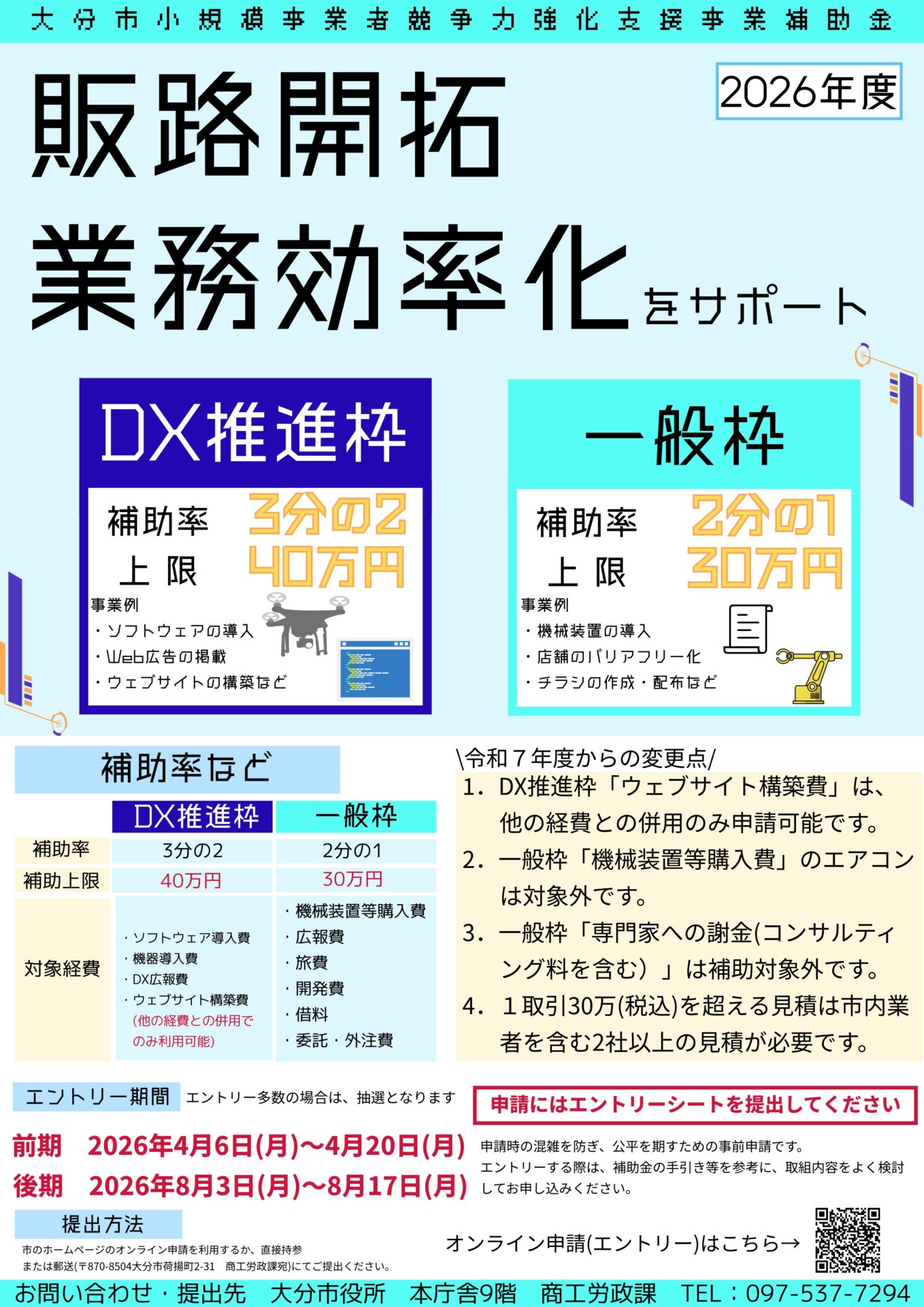 令和8年度小規模事業者競争力強化支援事業補助金前期の公募開始を案内するミセイ行政書士事務所の記事アイキャッチ画像