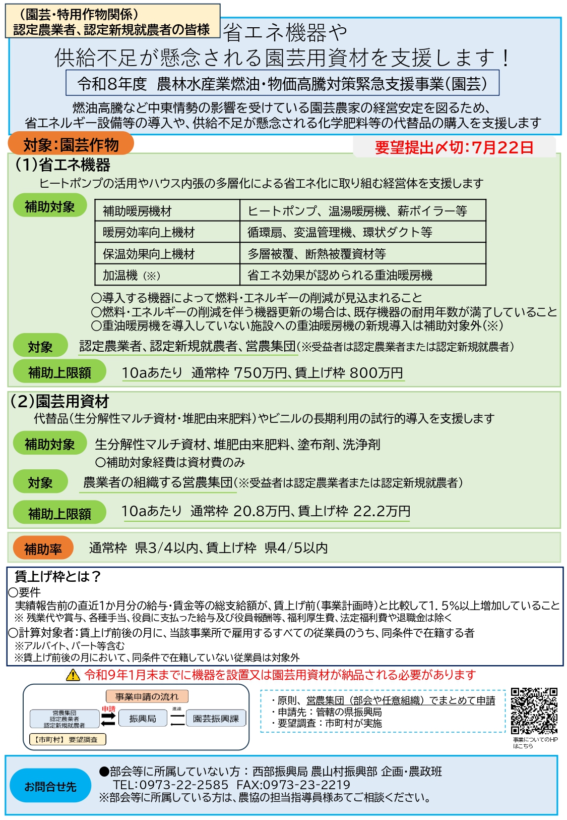 令和8年度 農林水産業燃油・物価高騰対策緊急支援事業（園芸）のご案内｜省エネ機器・園芸用資材を支援する大分県の補助金